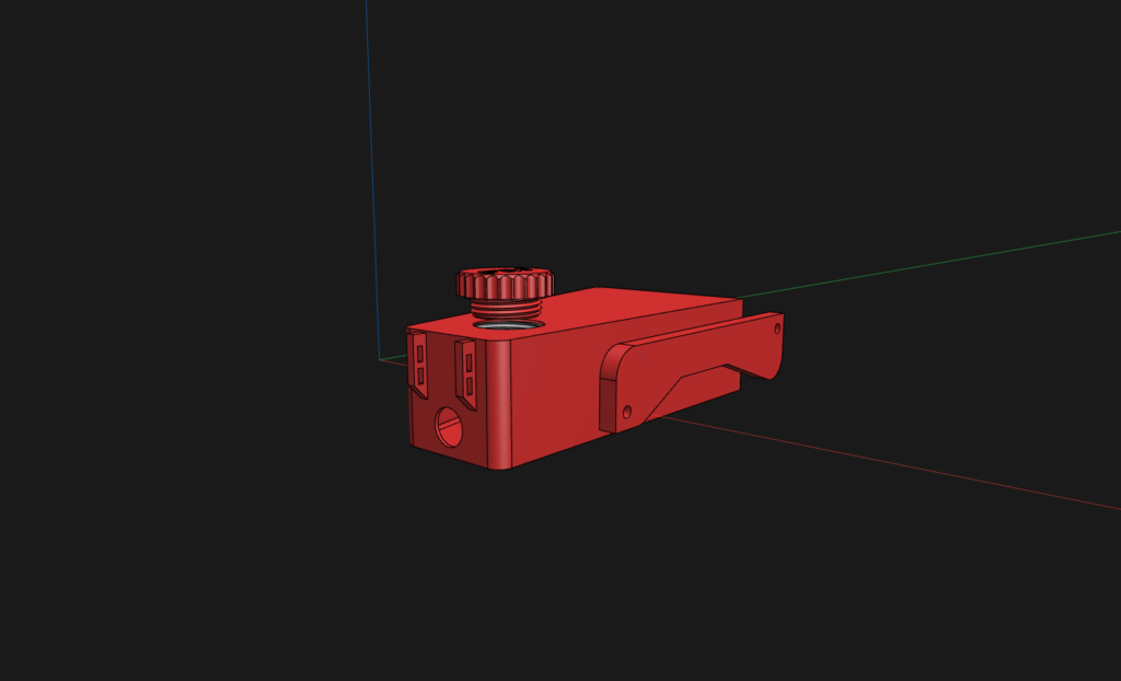 3D-Modell eines roten Wischwassertanks